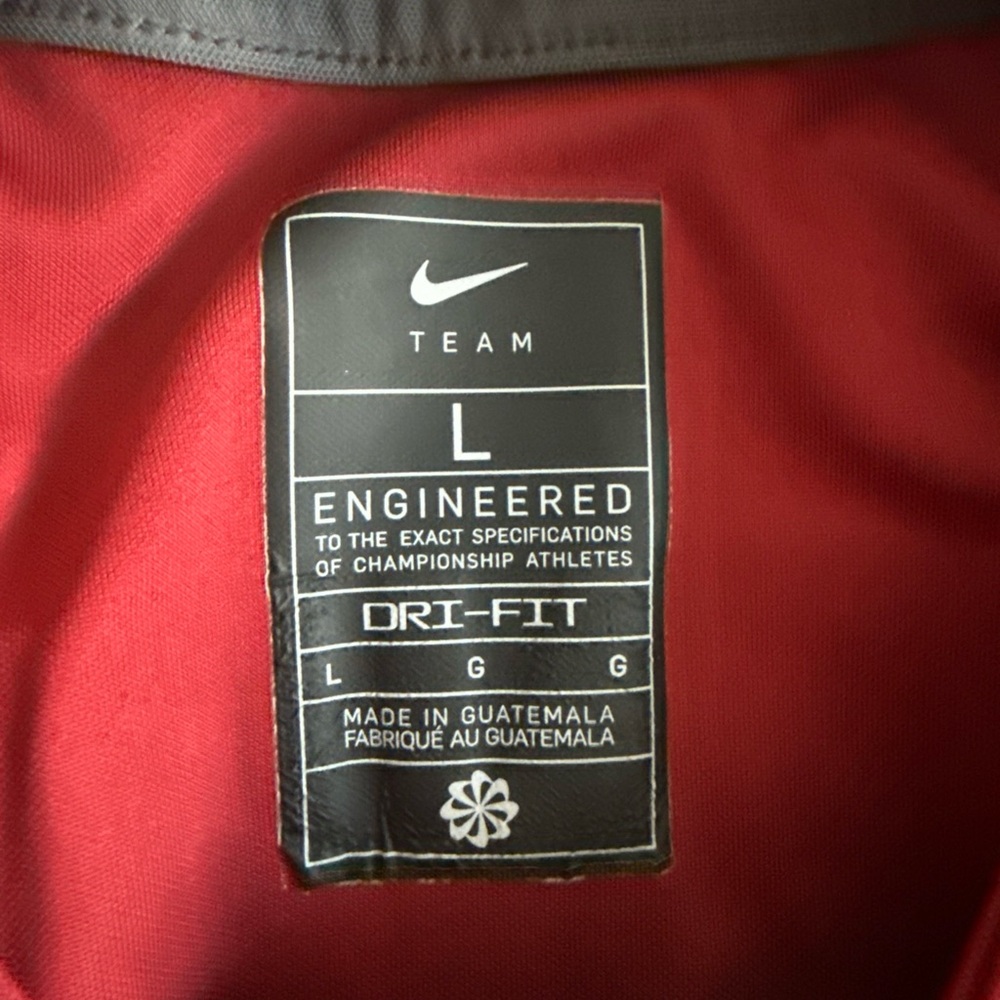 Nike Men's Crimson Jersey with White Number - Picture 4 of 6